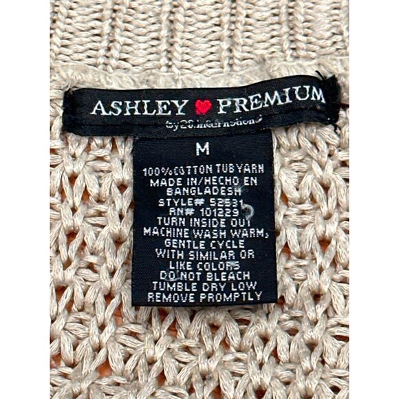 Ashley Premium Open Front Cotton Knit Cardigan In Beige With Pockets Lightweight - Picture 5 of 8